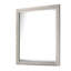 Miroir de commode Miot, cadre en bois carré de 39 pouces, blanc délavé