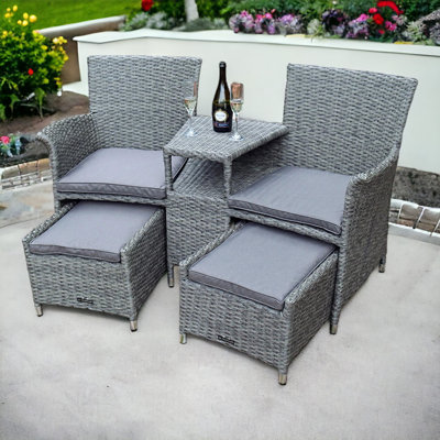 PARIS Companion Set with pull-out footstools including Cushions