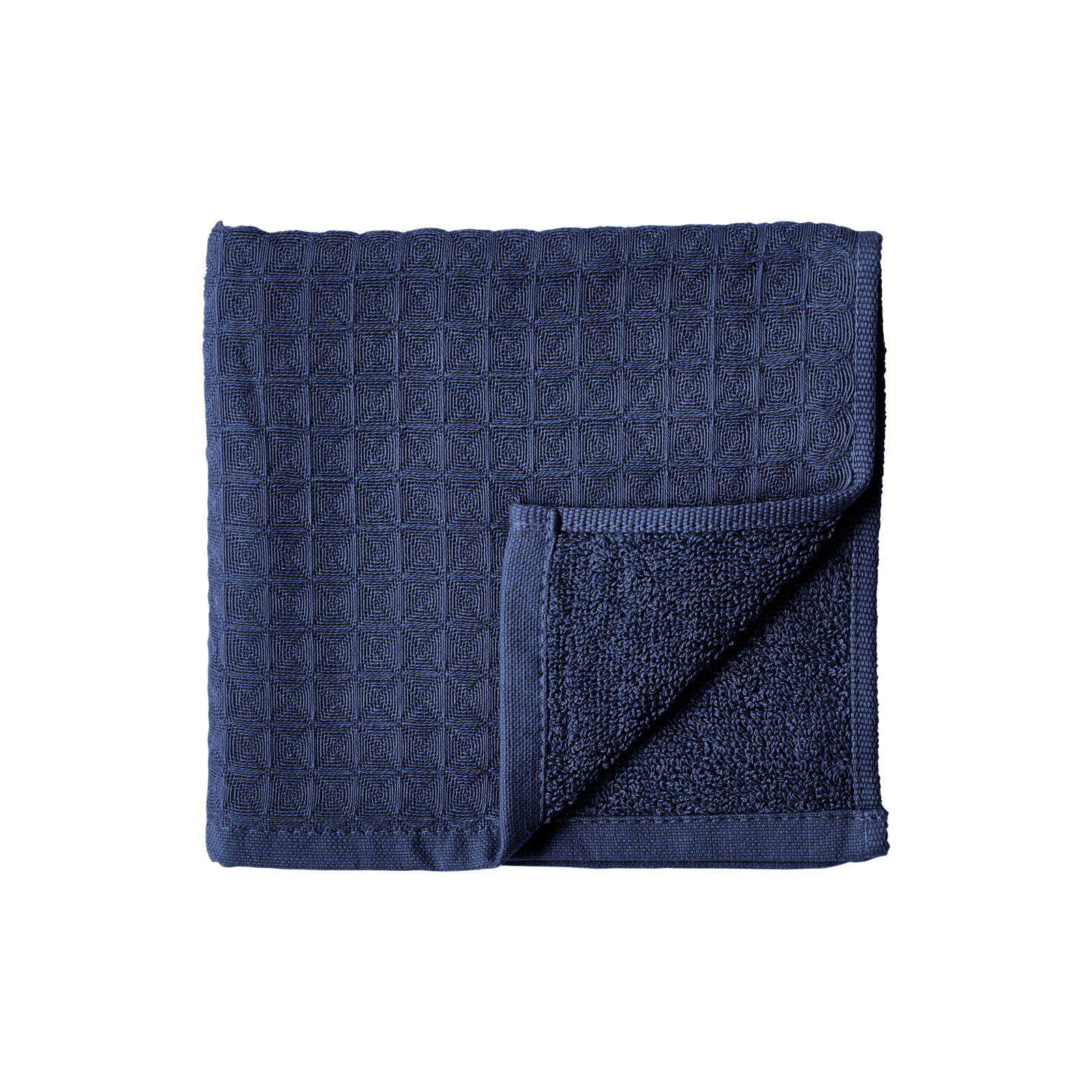 Waffle Twist 100% Cotton Bath Towel, Blue, Wash Cloth - 1 Pack