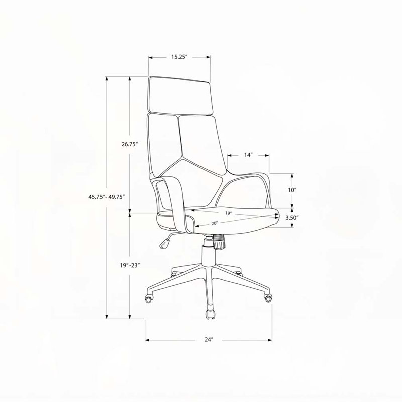 Office Chair,Adjustable Height,Swivel,Ergonomic,Armrests,Computer Desk,Work,Grey Mesh,White Metal,Contemporary,, White