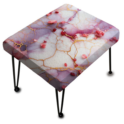 Fantasy Marble Pattern - Marble Rectangle Ottoman