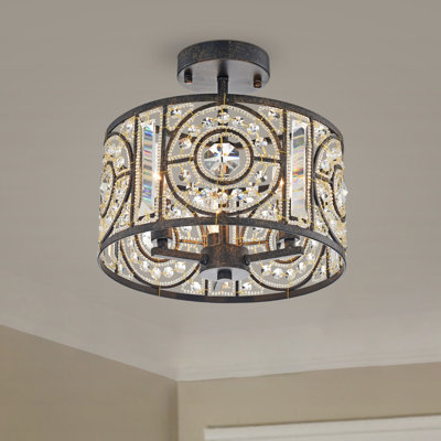 Plafonnier semi-encastré 3 lumières 12 po Broome