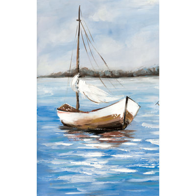Two Boats on the Water - Office Brown Indoor/Outdoor Door Mat