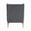 Fauteuil à oreilles moderne et luxueux en chenille gris foncé avec rembourrage à oreilles 1pc-1790041906