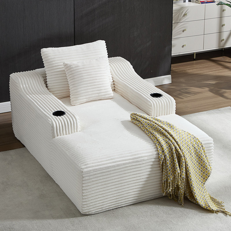 Chaise longue avec deux coussins moelleux