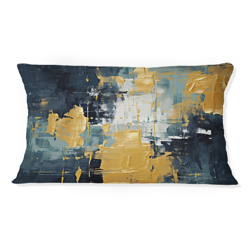Coussin décoratif "Reproduction d'art abstrait" sur un tableau abstrait