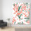 Mistletoe Leaf Pattern - White Trees Canvas Home Decor