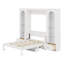Lit plateforme moderne avec tablette, armoires latérales, tiroirs de rangement et DEL Modern-112783056
