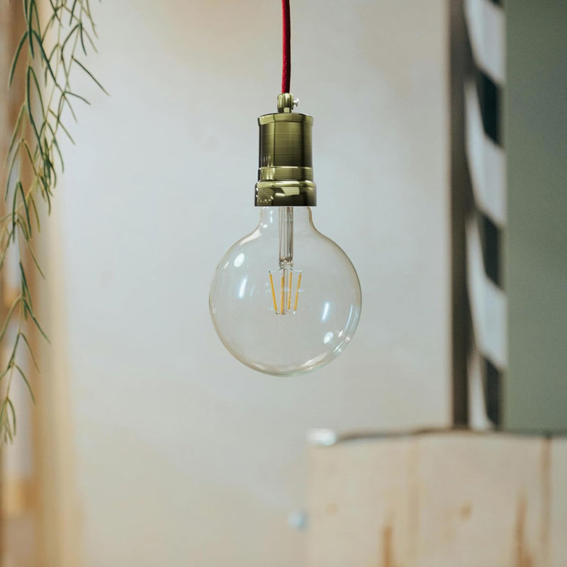 Vintage Industrial Lamp Light Bulb Holder, Green Brass