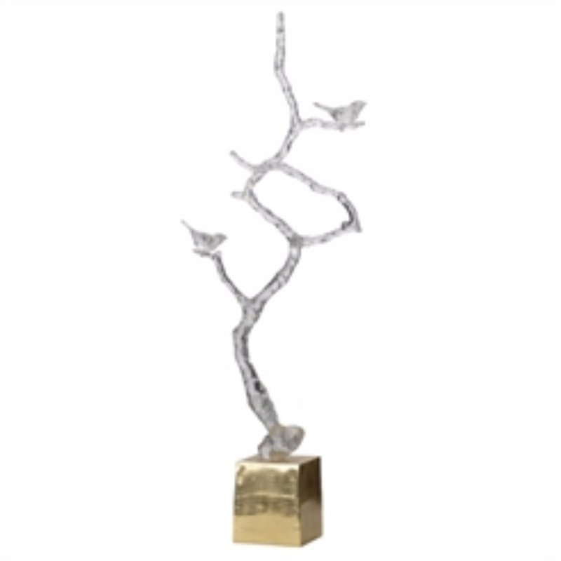 Sculpture branche sur support