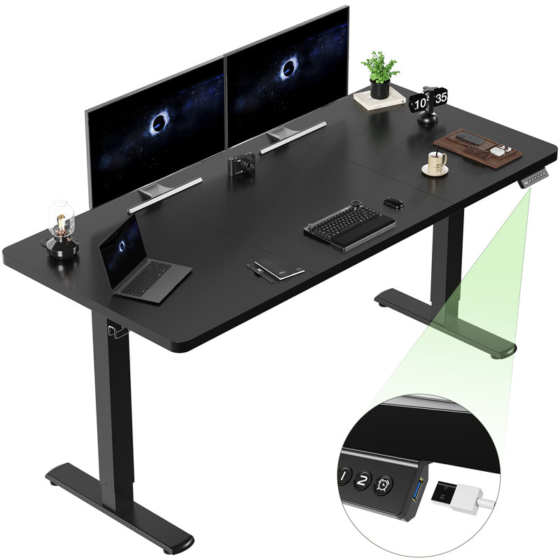 Electric Standing Desk Height Adjustable Desk Sit Stand Desk With Time Reminder Stand up Desk 2 Memory Setting Electric Desk 