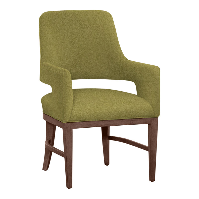 Chaise avec accoudoirs Josie, Noyer, Sauge 8789