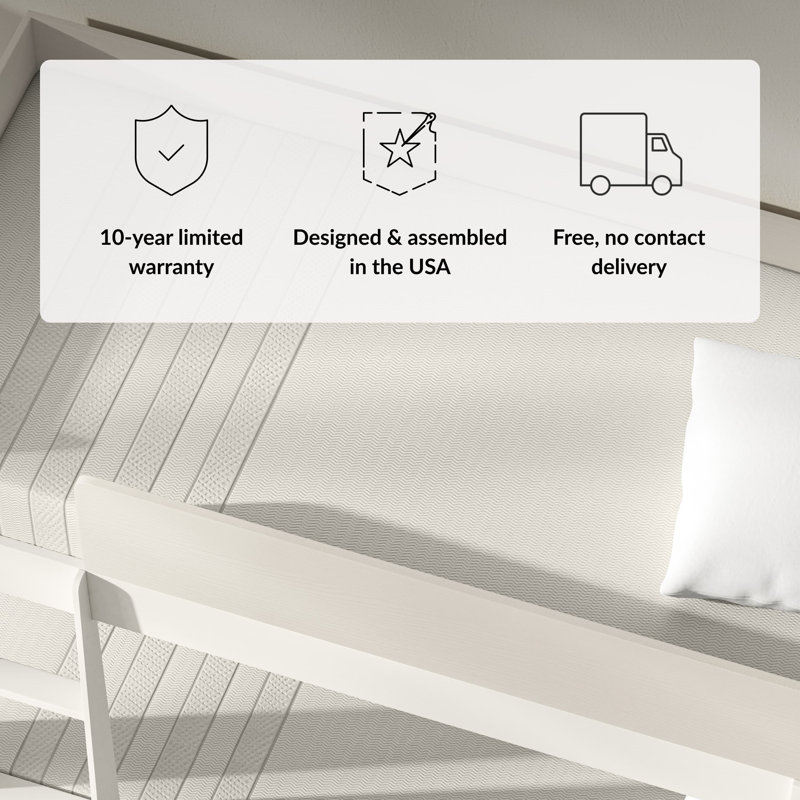 Leesa 7.5'' Medium Kids Memory Foam Mattress, Full