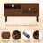 Mid Century Fluted TV Stand for 40" TV Console Table with Open Compartment