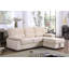 Canapé-lit modulaire réversible en tissu de velours beige Kipling-1635180395