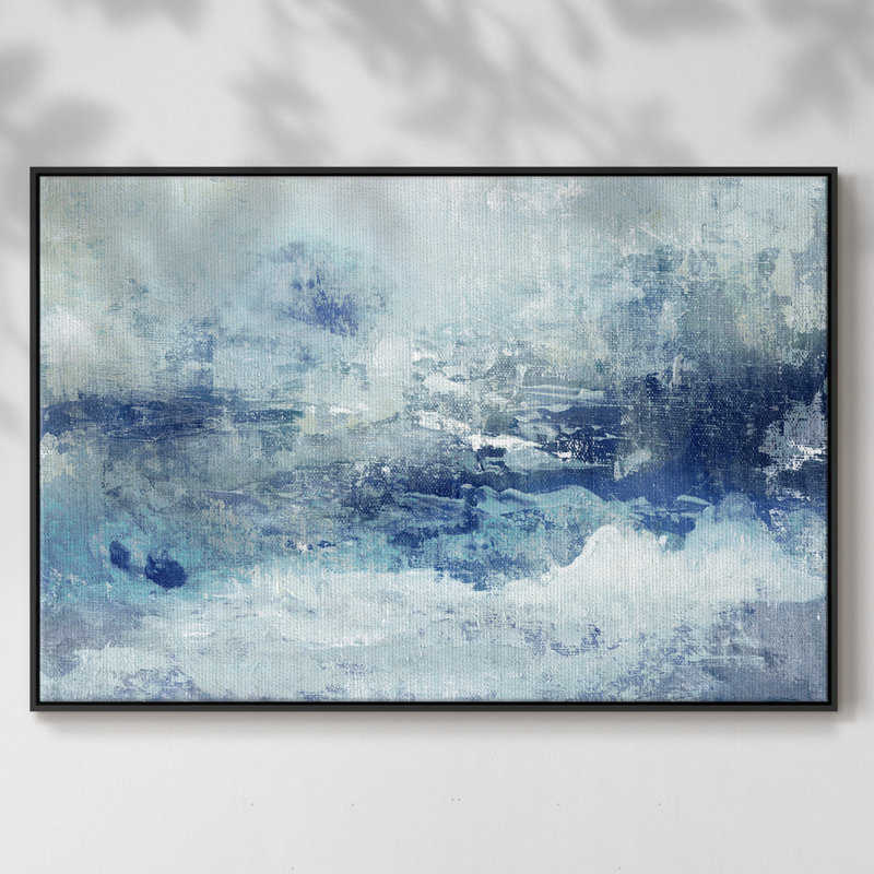 «Blue Cloudscape», reproduction sur toile, H 27 po x l 41 po x P 2 po, Noir