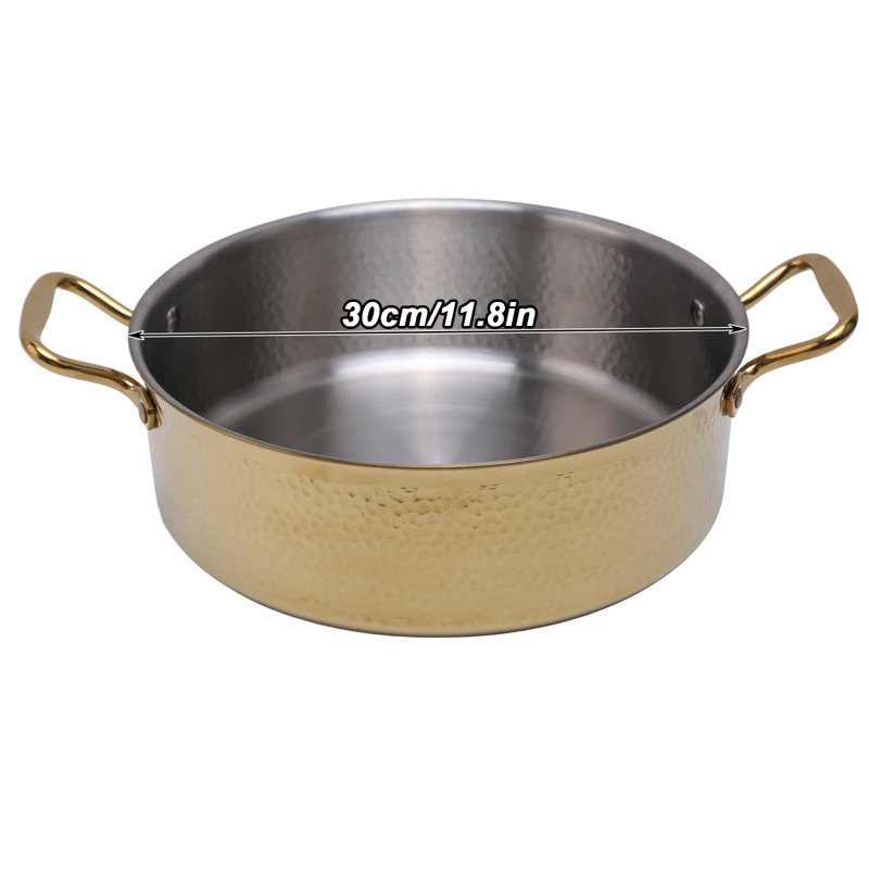 30cm Stock Pot with Lid,14L Stainless Steel Soup Stew Pot for Induction Hob