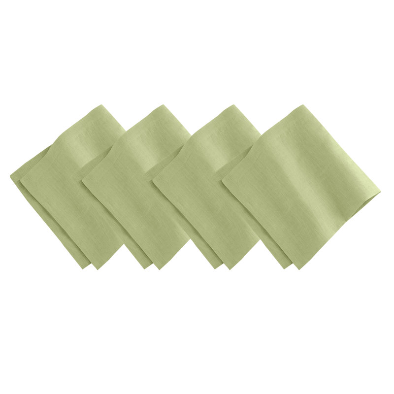 La Classica 4 Piece Linen Napkin Set, Lime