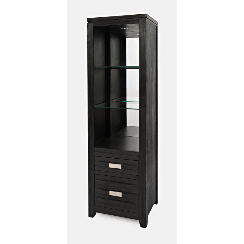 Bibliothèque standard H 72 "x l 22" Cathye, Gris anthracite foncé