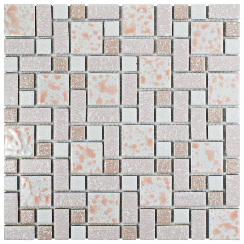 Carreau de mosaïque en porcelaine University, Rose