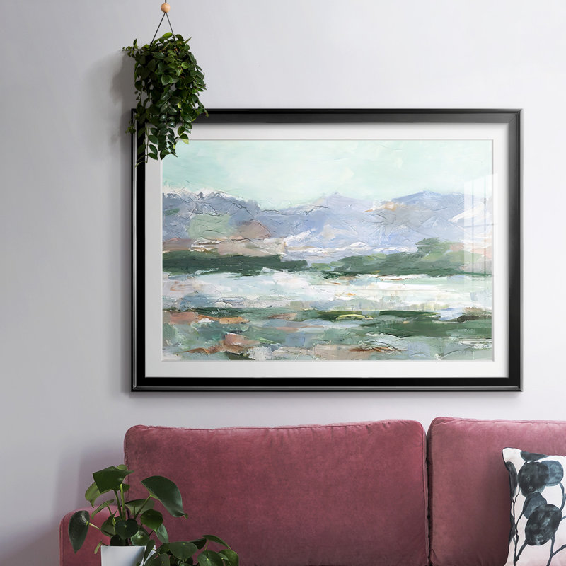 «Pastel Mountain View II», reproduction d'art sur papier, Noir, H 15 po x l 21 po x P 1,5 po
