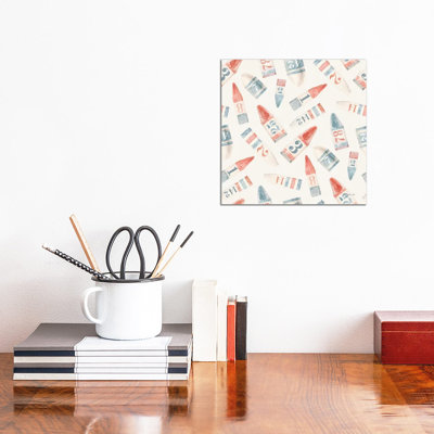 Floursack Nautical Pattern IV by Danhui Nai - Wrapped Canvas Gallery-Wrapped Canvas Giclée