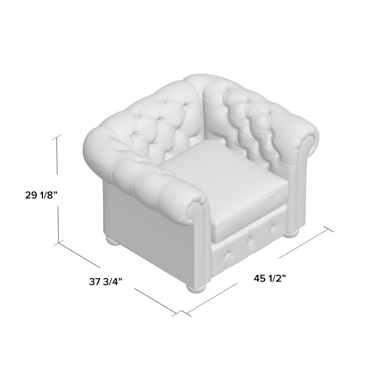 Fauteuil Chesterfield Huskins 45,5 po