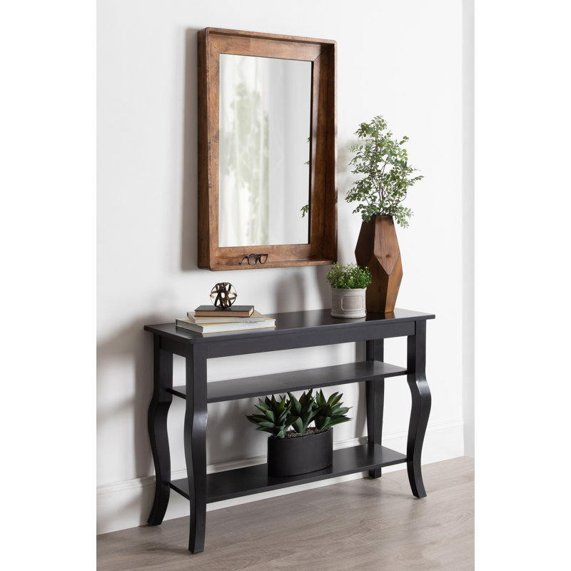 Miroir d'appoint Cytheria, 36,5 po x 23,75 po, Brun foncé