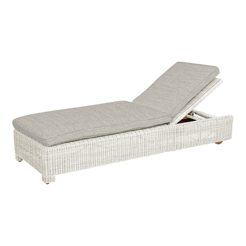 Sag Harbor Outdoor Chaise Lounge, Fog, Sag Harbor Classic White