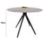 Aspen 5-Piece Casual Dining Set - Large Round Table with 4 Upholstered Diamond Stitch Fabric Chairs-123477253-105509636