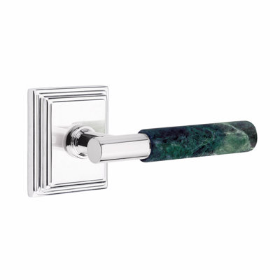 Select Round Privacy (Bed & Bath) Door Lever with Square Rosette