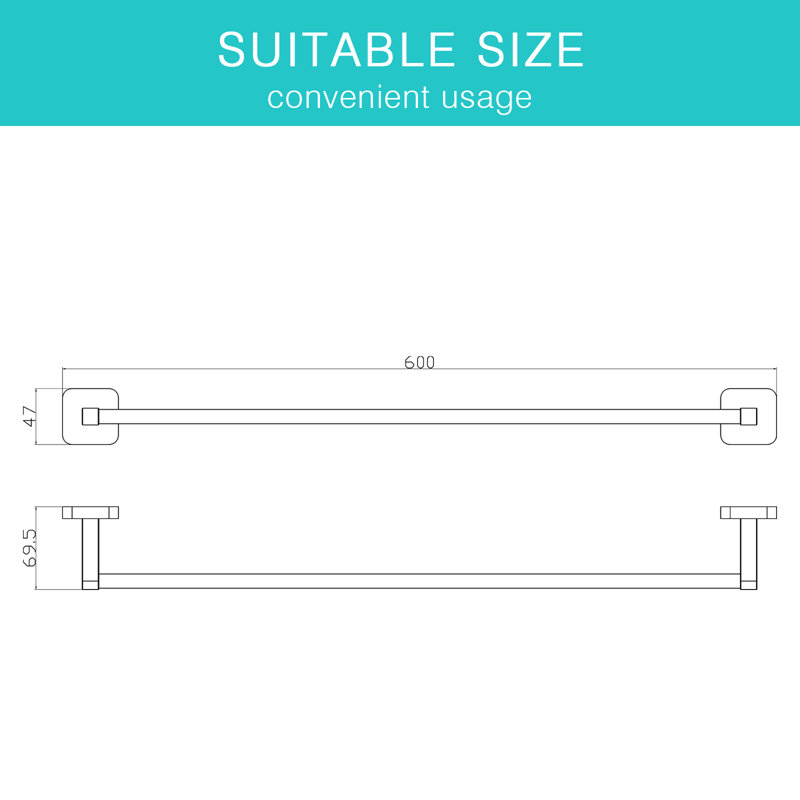 Avlona 60cm Wall Towel Bar