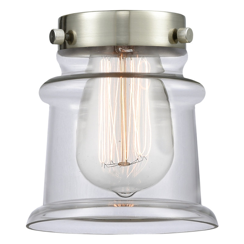 Nouveau 2 - Alvi - Mini-luminaire suspendu avec tige 1 lumière - Ampoule DEL - - Abat-jour, Laiton brossé, Clair