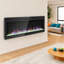 40 " Wall Mount Electric Fireplace Recessed With Remote Control In Black, 8H Timer, Adjustable Colour&Brightness-820460607