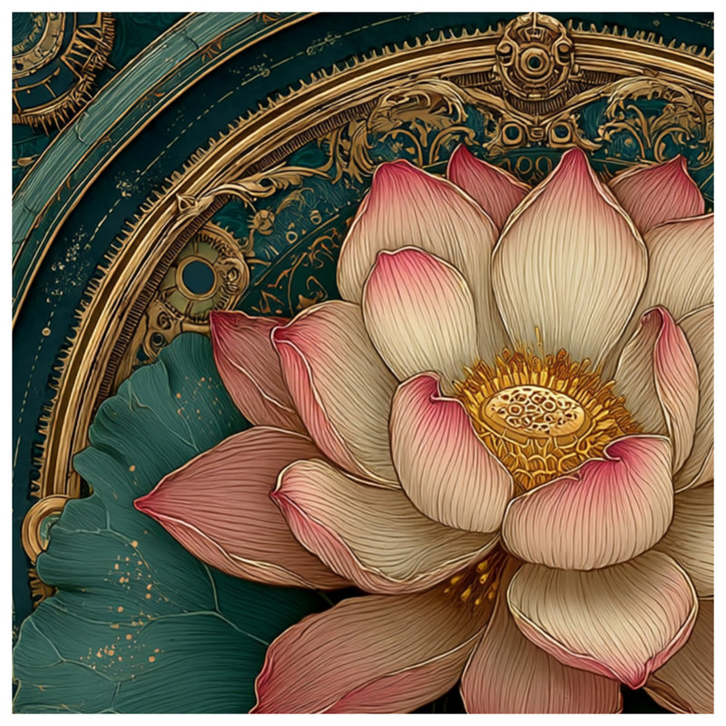 Intricate Lotus Illustration Blankets, 50in W x 60in H