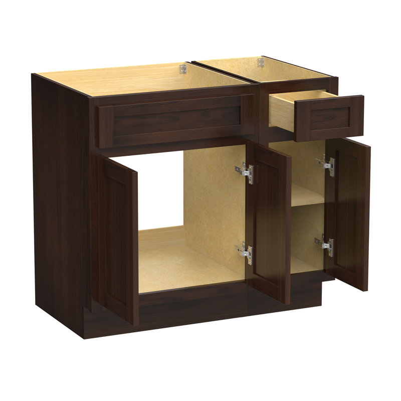 36 base de meuble-lavabo simple seulement, Brun