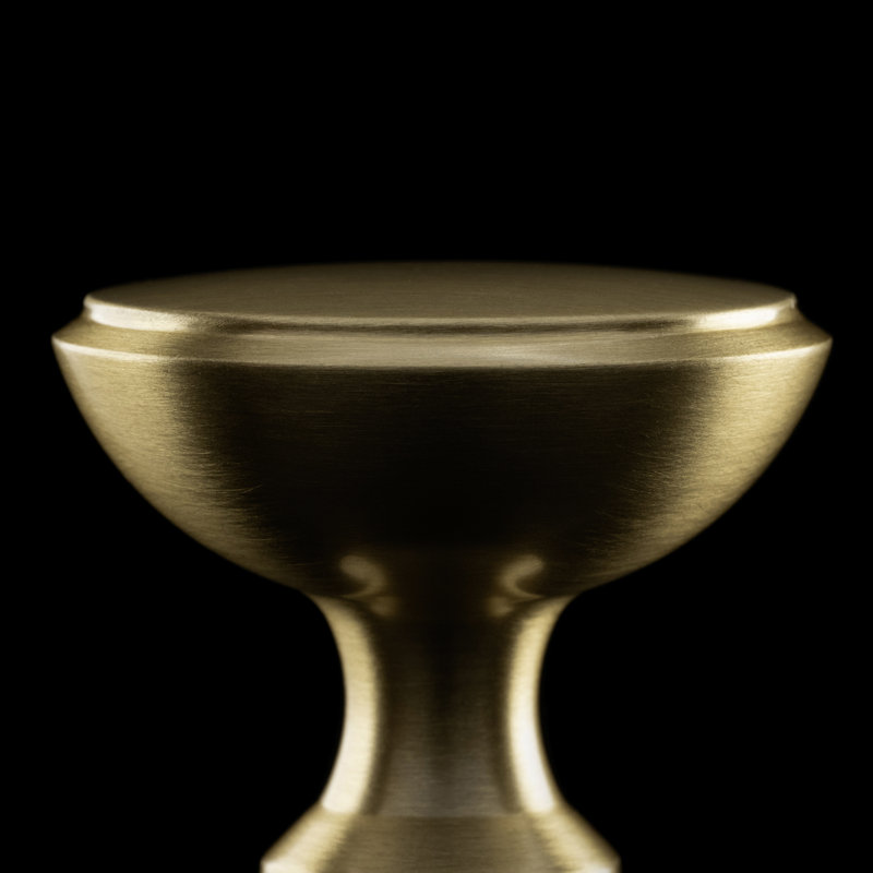 Edgewood Collection Round Knob - 1-1/4 " Diameter Cabinet Knob- Transitional Hardware for Drawers & Cabinets, Satin Brass
