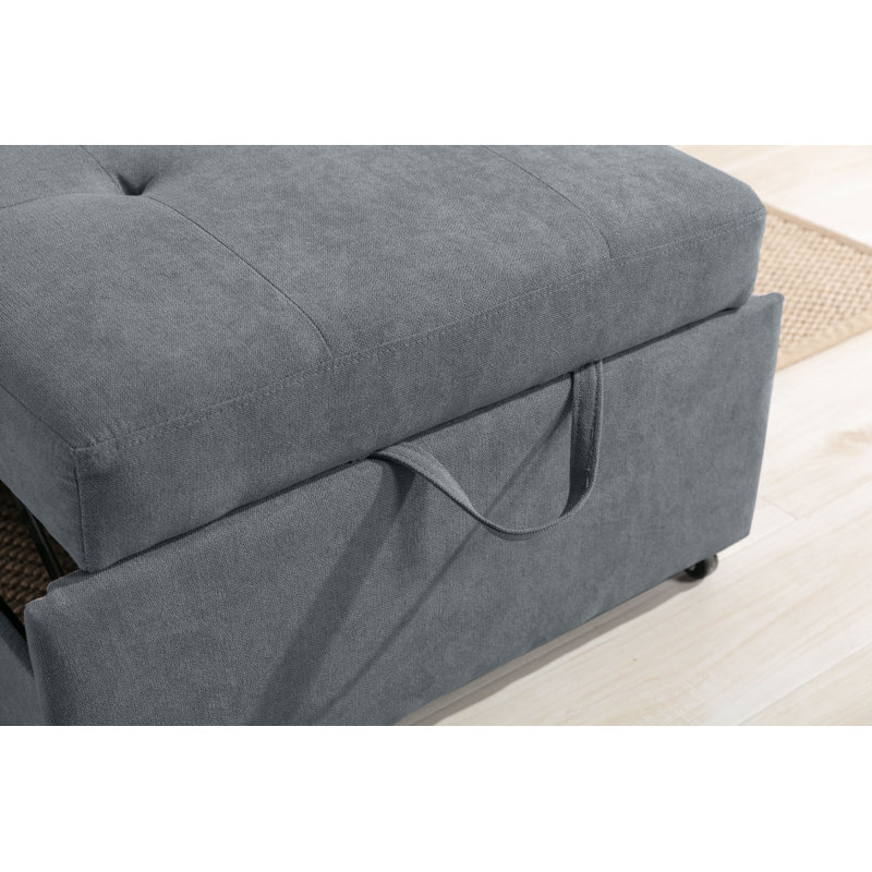 Upholstered Accent Chair, Dark Gray Polyester