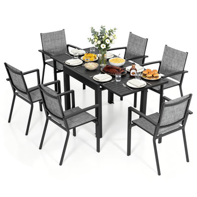 Rectangle Aluminium Patio Dining Set