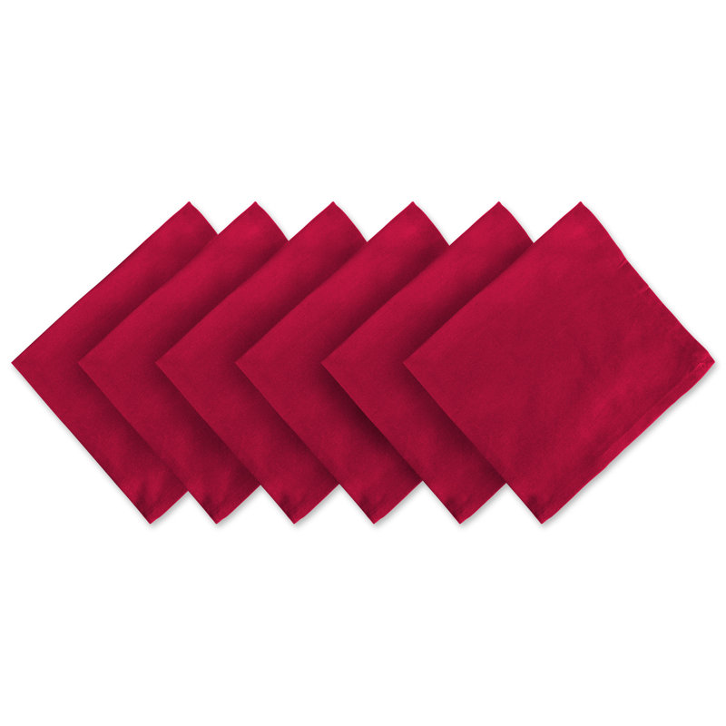 Scheffler Cotton Blend Square Napkin, Cardinal Red