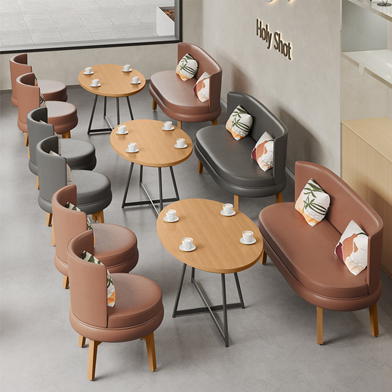 Banc rembourré en similicuir Casual, Brun