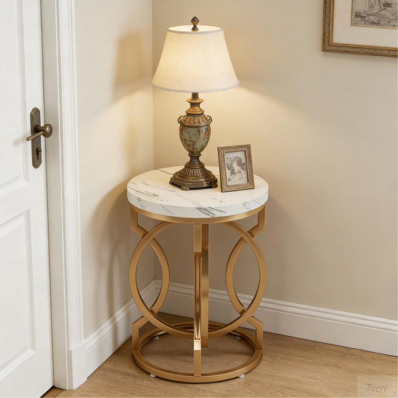 Small Couch Table,Round Bedside Table,End Table