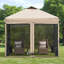 Pavillon de jardin d'extérieur 10 x 10 avec moustiquaire, tente à moustiquaire escamotable pour le camping, cour arrière