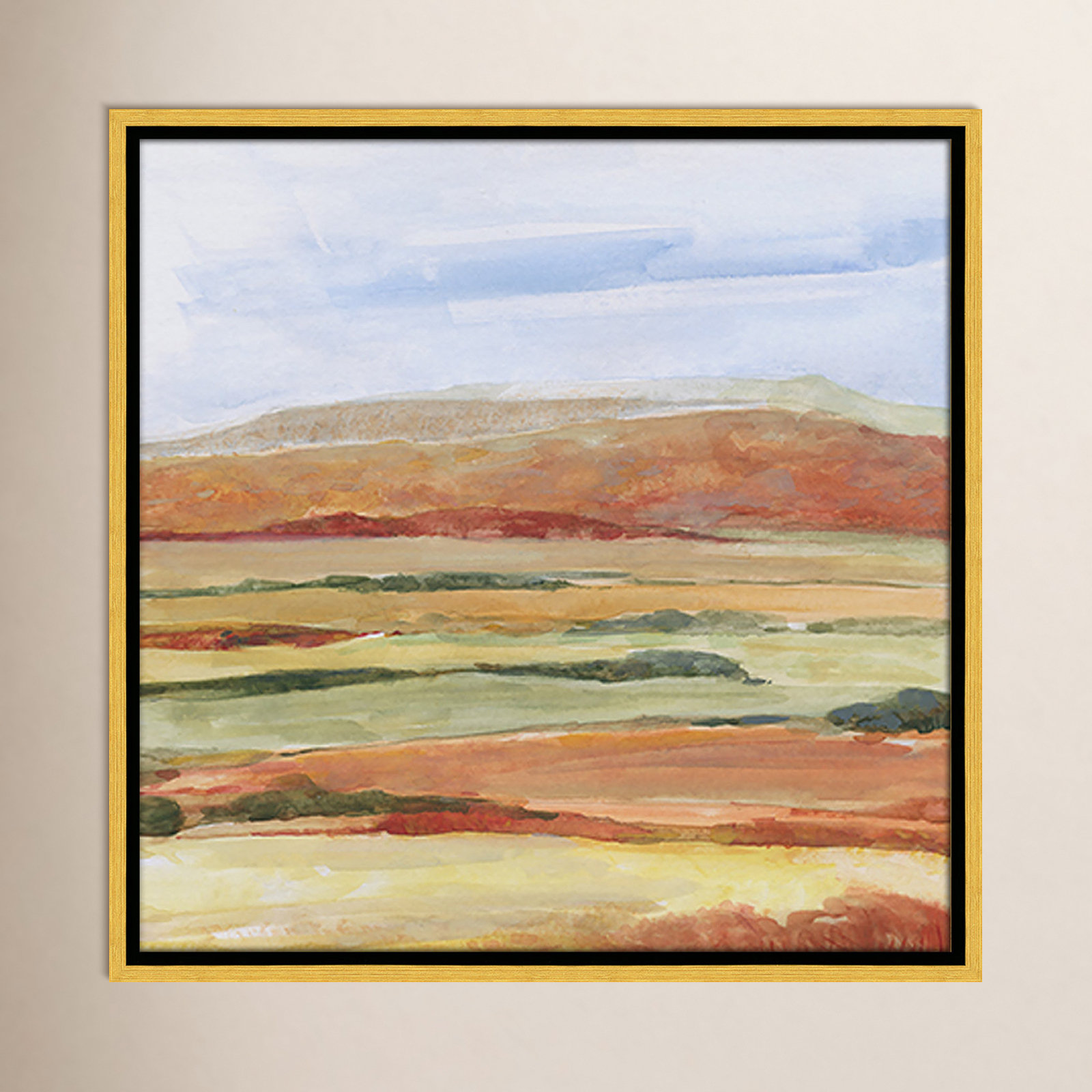 Sedona Magic Print by Sally Swatland, 17.5" H x 17.5" W x 2" D, Gold