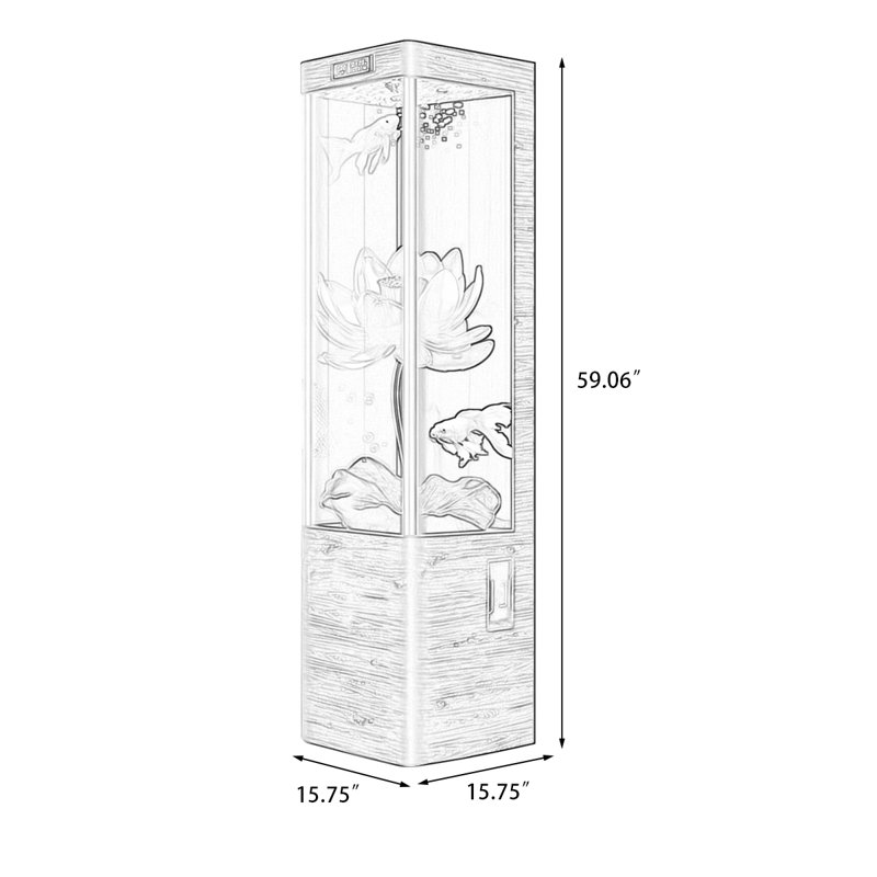 Aquarium 30-38 gallons, 15.75, Walnut