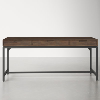 Lars Solid Wood Writing Desk with Keyboard Tray