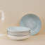 Assiette creuse ronde en porcelaine Paros-Aqua