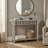 Ariba Traditional 43.3" W Decorative Cutout Entryway Console Table-128467878