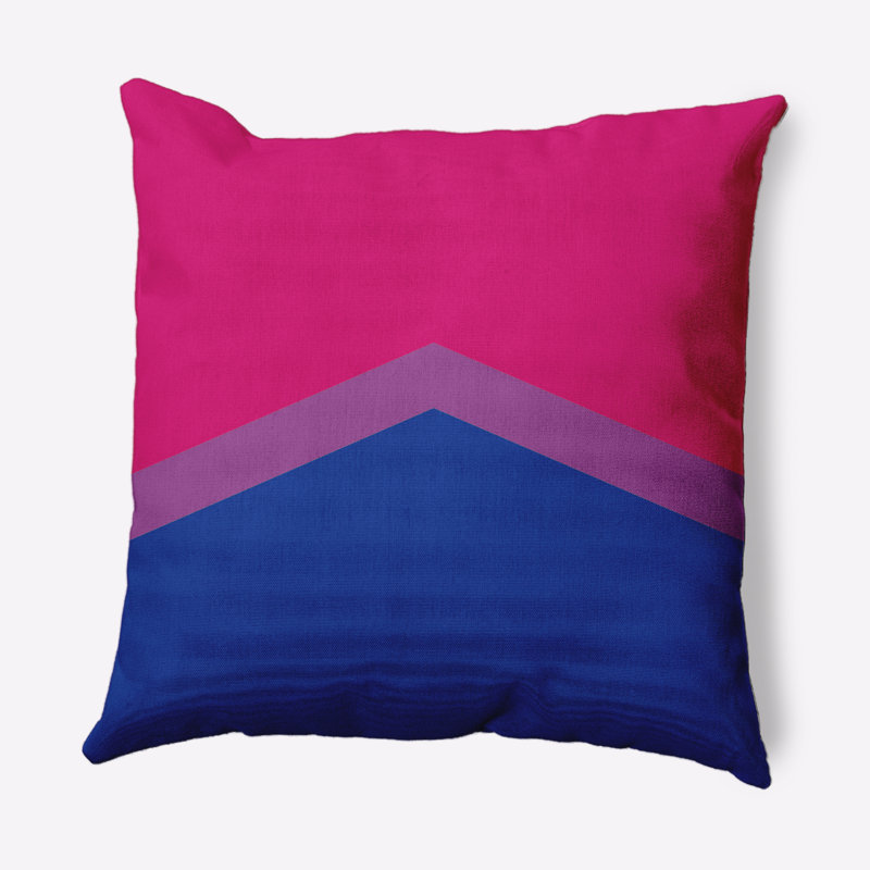 Chevron Reversible Throw Pillow, Pink, 26" H x 26" W