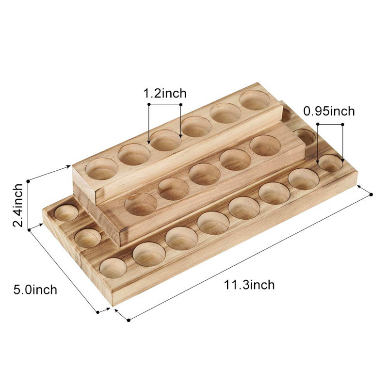 Hersel Solid + Manufactured Wood Makeup Organizer